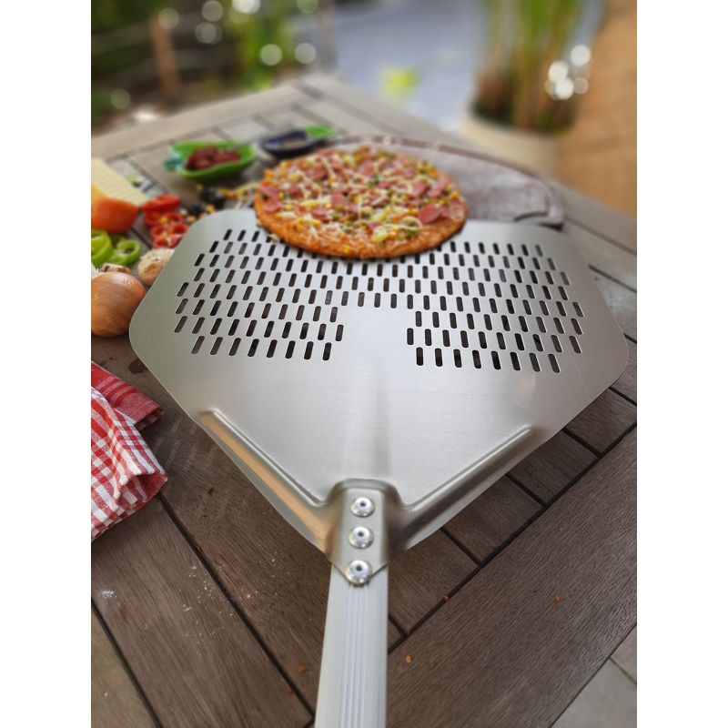 Aluminum Perforated Pizza Shovel  33x120