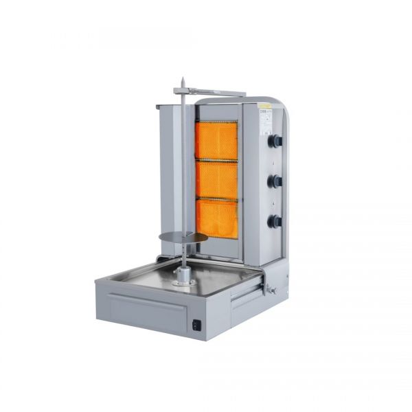 This high quality grill has 3 gas powered burners, engine below. The grill is ideal for making delicious doner, gyros, kebab or This high quality grill has 3 gas powered burners, engine below. The grill is ideal for making delicious doner, gyros, kebab or
