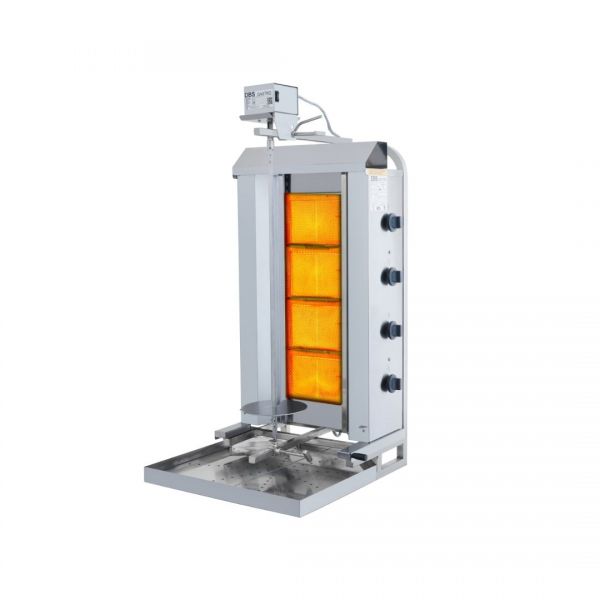 Üstten Motorlu 4 Radyanlı Kızaklı Gazlı Döner Ocağı