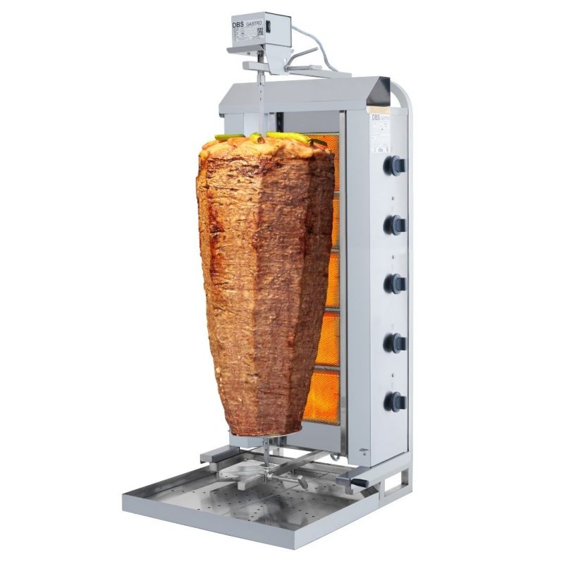 80 Kg Meat Gas Doner Kebab Grill Upper Motor  Moving Body