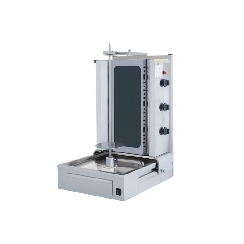 30 kg capatity Doner Kebab Grill Glass and Bottom Motor - Gas