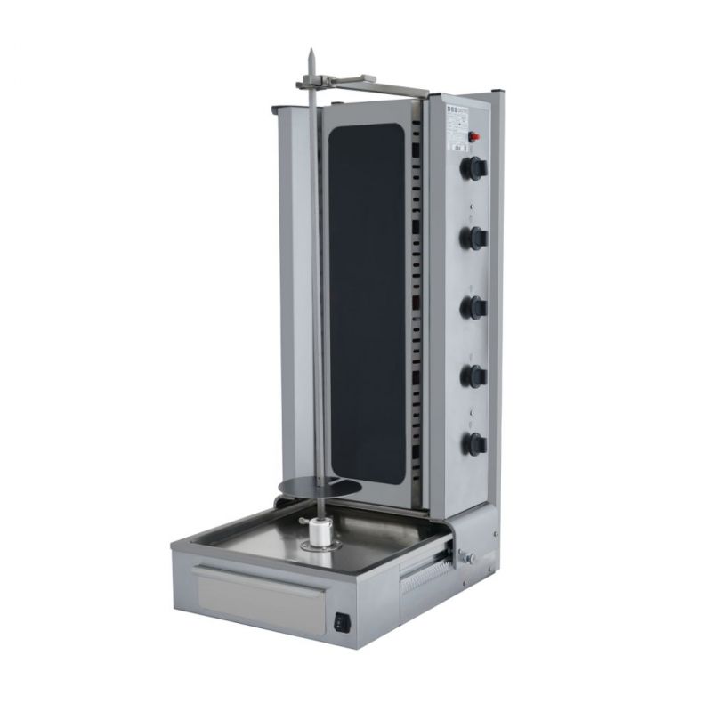 70 kg capatity Gas Glass Doner Kebab Grill-Bottom Motor