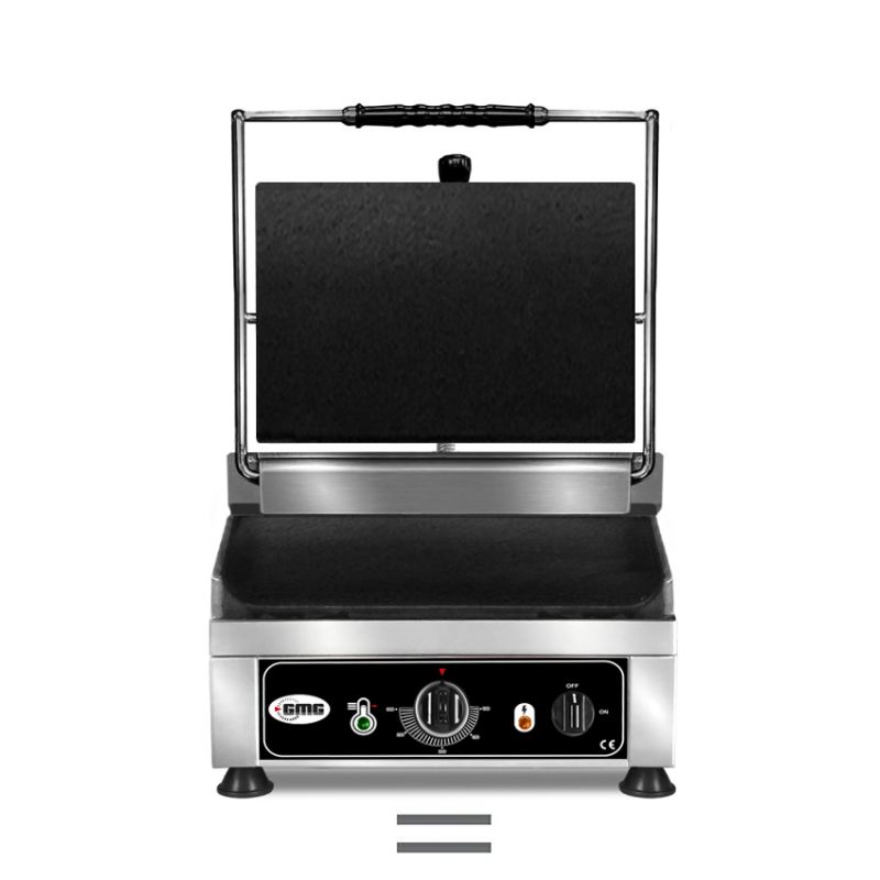 DBS - Contact grill - ▲ & ▼ smooth - with cast iron grill plates, drip tray and temperature control  50° - 300° C