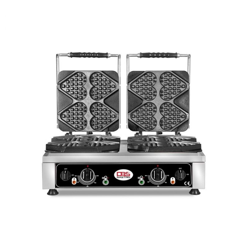DBS - Stick Heart Waffle Maker, Double Lid